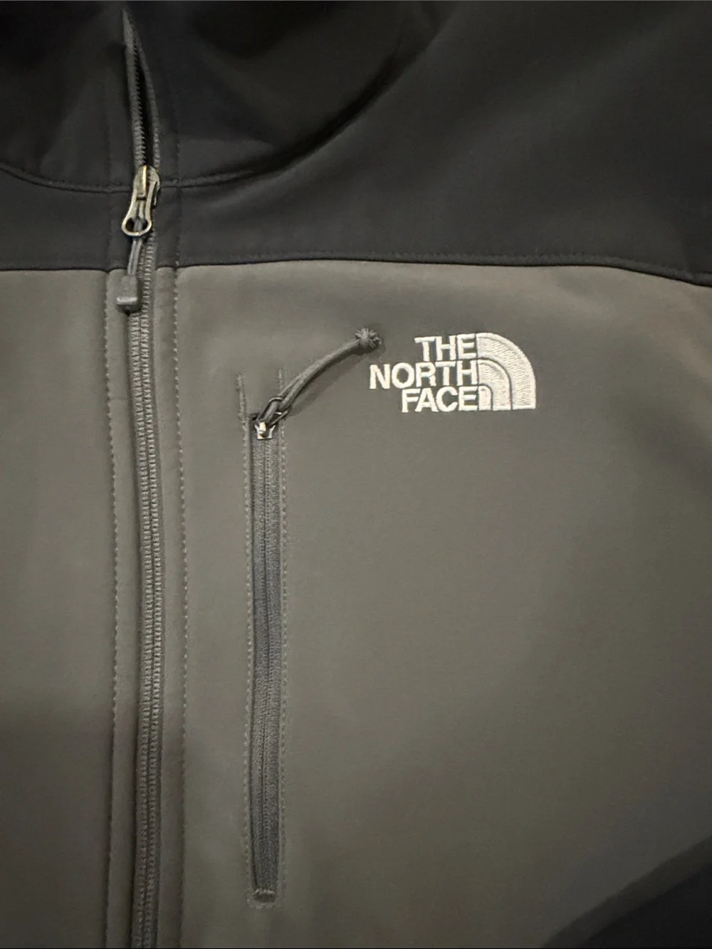 The North Face Men's Charcoal and Black Softshell Performance Jacket